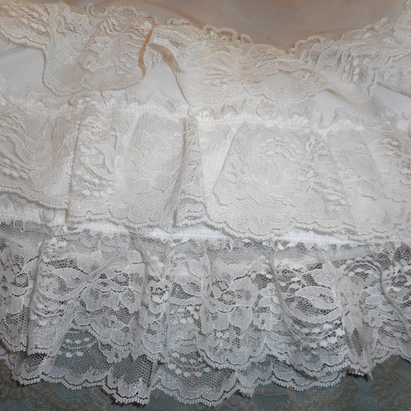 Little Girl's Petticoat XS 3 Tier Lace Made in USA - Picture 2 of 6